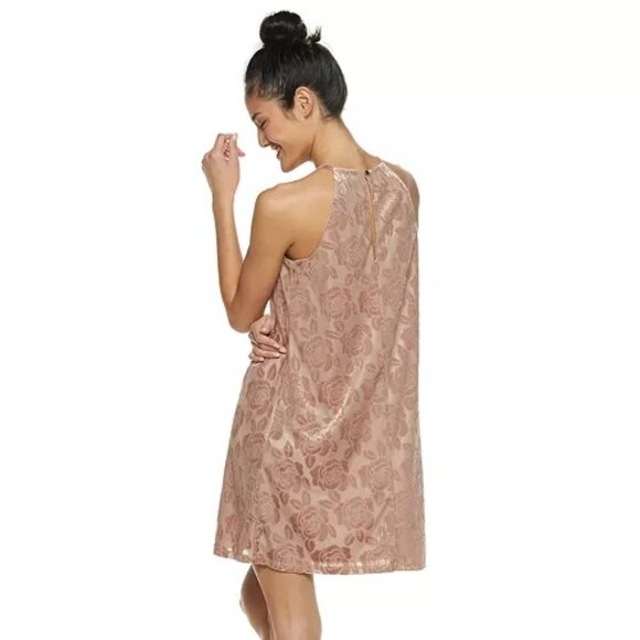 😀 3 for $20 NWT Womens Size Small Candies Pleated Floral High Neck Swing Dress - Picture 2 of 2